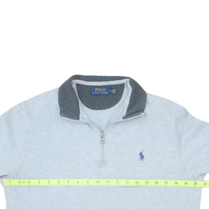 Ralph Lauren Men's Grey 1/4 Zip Mock Neck Sweatshirt M
