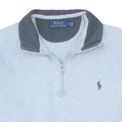 Ralph Lauren Men's Grey 1/4 Zip Mock Neck Sweatshirt M