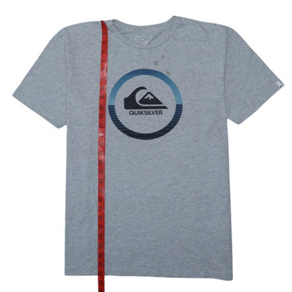Quiksilver Men’s Grey Graphic Logo Regular Fit T-Shirt XL