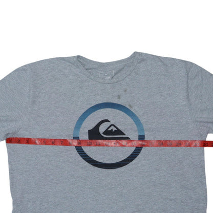 Quiksilver Men’s Grey Graphic Logo Regular Fit T-Shirt XL