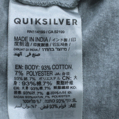 Quiksilver Men’s Grey Graphic Logo Regular Fit T-Shirt XL