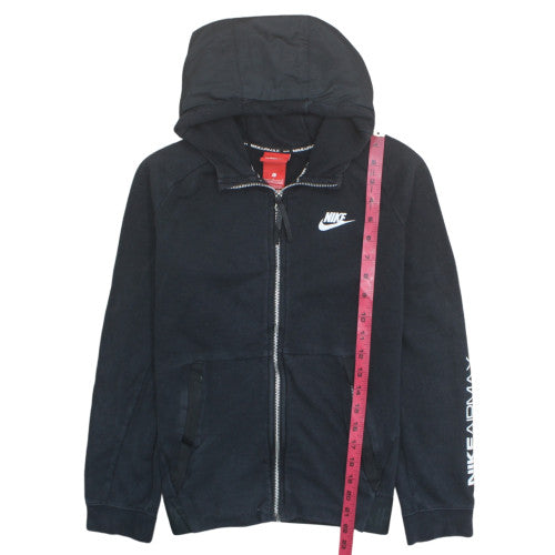 Nike Boys Black Full Zip Hoodie L 12-13 Years Air Max Logo Sweatshirt