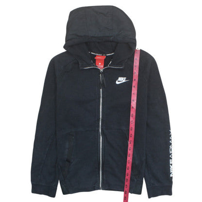 Nike Boys Black Full Zip Hoodie L 12-13 Years Air Max Logo Sweatshirt