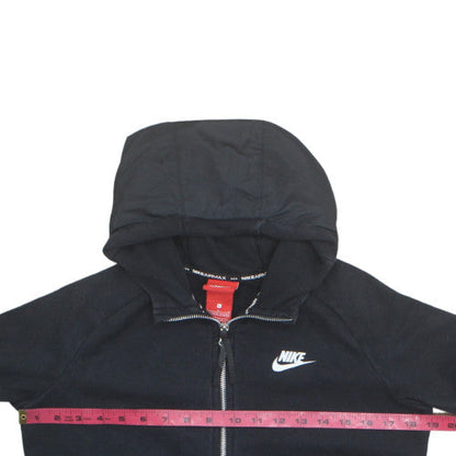 Nike Boys Black Full Zip Hoodie L 12-13 Years Air Max Logo Sweatshirt