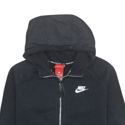 Nike Boys Black Full Zip Hoodie L 12-13 Years Air Max Logo Sweatshirt