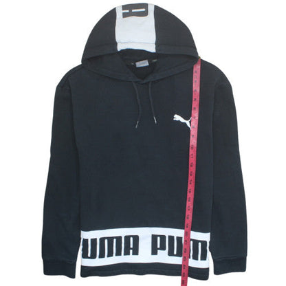 Puma Men's Black Small Pullover Hoodie with Logo Detail