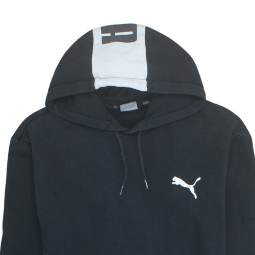 Puma Men's Black Small Pullover Hoodie with Logo Detail