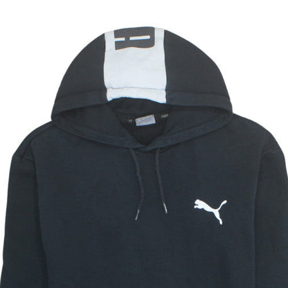 Puma Men's Black Small Pullover Hoodie with Logo Detail