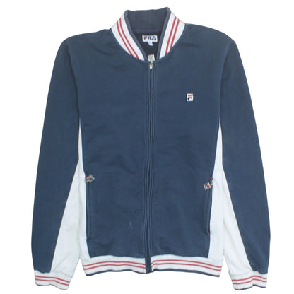 FILA Men’s Blue Full Zip Sweatshirt Jacket L Logo Sports Casual