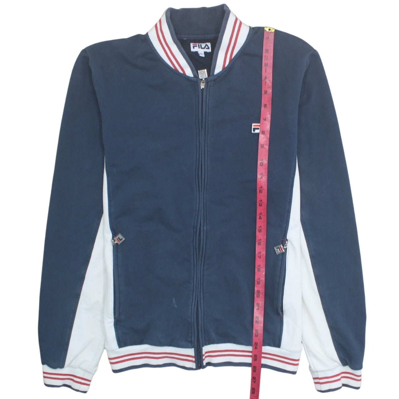 FILA Men’s Blue Full Zip Sweatshirt Jacket L Logo Sports Casual