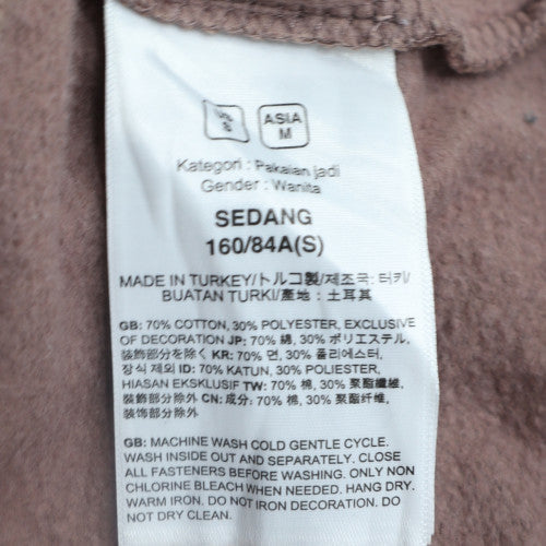 The North Face Womens Brown Pullover Hoodie S Cotton Blend
