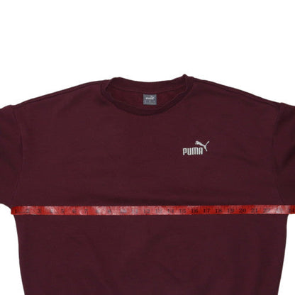 Puma Men Red Crew Neck Pullover Sweatshirt Size M