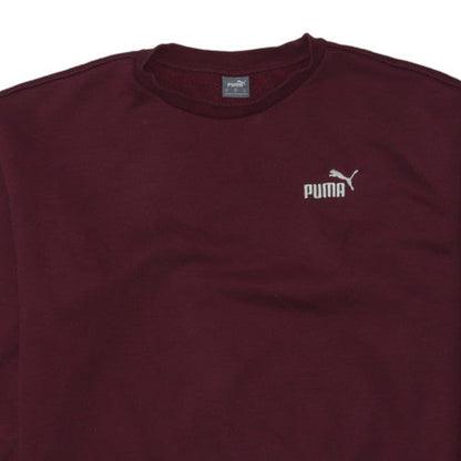 Puma Men Red Crew Neck Pullover Sweatshirt Size M