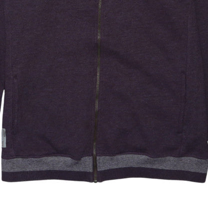 Diesel Mens Purple Full Zip Hoodie 2XL Classic Hooded Sweatshirt