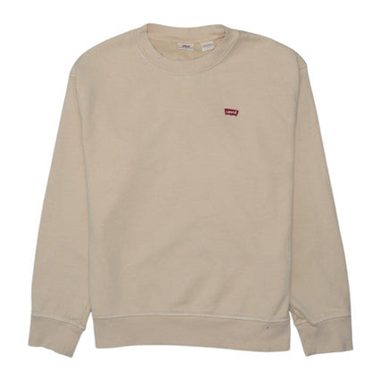 Levi's Men's Beige Crew Neck Pullover Sweatshirt S Regular Fit