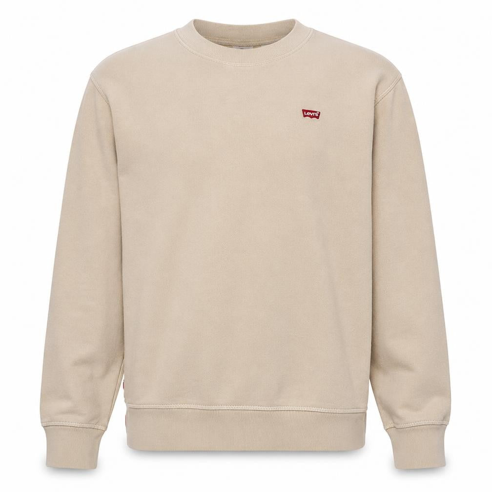 Levi's Men's Beige Crew Neck Pullover Sweatshirt S Regular Fit