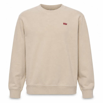 Levi's Men's Beige Crew Neck Pullover Sweatshirt S Regular Fit