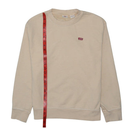 Levi's Men's Beige Crew Neck Pullover Sweatshirt S Regular Fit