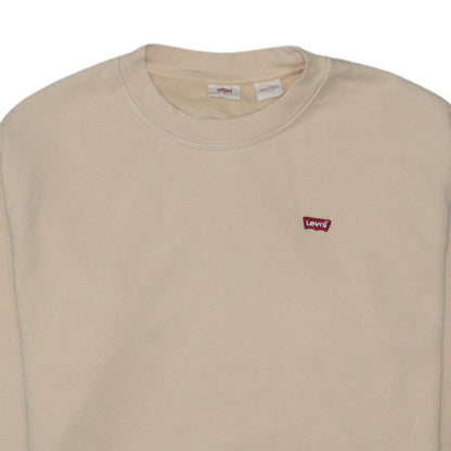 Levi's Men's Beige Crew Neck Pullover Sweatshirt S Regular Fit