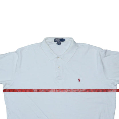 Ralph Lauren Men's White Cotton Short Sleeve Polo Shirt XL