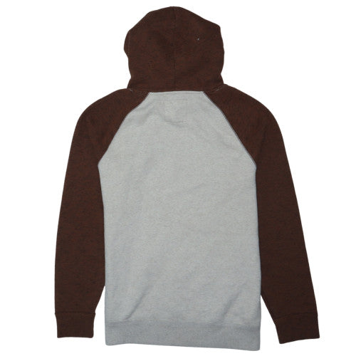 Hollister Men’s Brown Grey Pullover Hoodie M Logo Fleece Sweatshirt