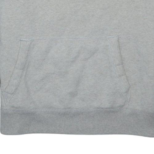 Hollister Men’s Brown Grey Pullover Hoodie M Logo Fleece Sweatshirt