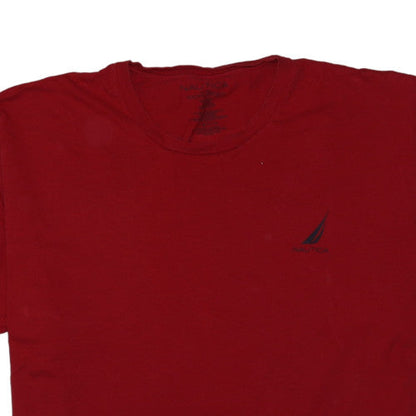 Nautica Men's Red Crew Neck Short Sleeve Graphic T-Shirt XXL