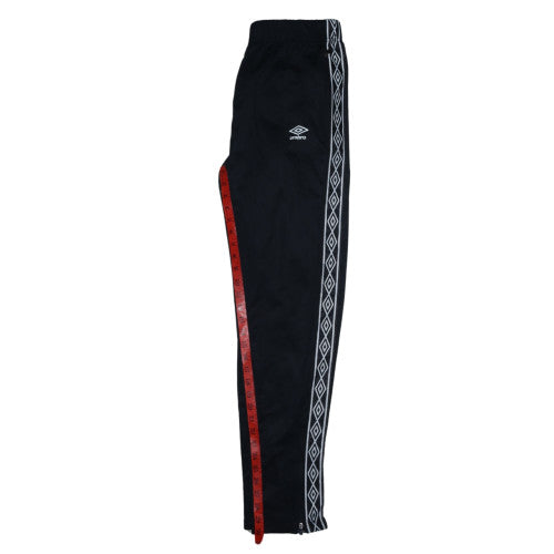 Umbro Men's Black XL Track Pants with Side Stripe and Zip Pockets