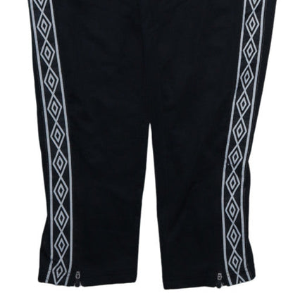 Umbro Men's Black XL Track Pants with Side Stripe and Zip Pockets