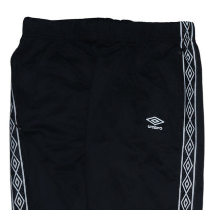 Umbro Men's Black XL Track Pants with Side Stripe and Zip Pockets