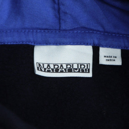Napapijri Men's Blue XXL Pullover Hoodie Fleece Lined Outdoor