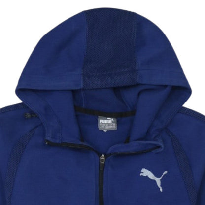 Puma Men's Blue Full Zip Hoodie Size M Sportswear