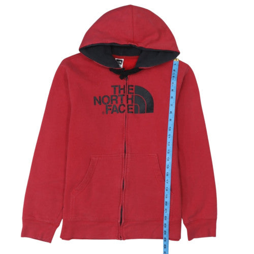 The North Face Men's Red Full Zip Hoodie M Fleece Outdoor