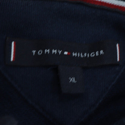 Tommy Hilfiger Men's Blue Full Zip Hoodie XL Logo Trim