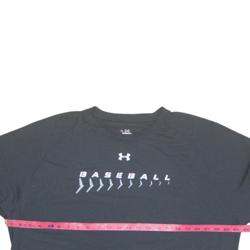 Under Armour Men's Black XL HeatGear Baseball T-Shirt