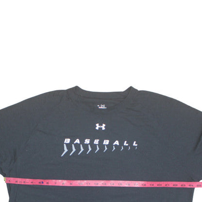 Under Armour Men's Black XL HeatGear Baseball T-Shirt