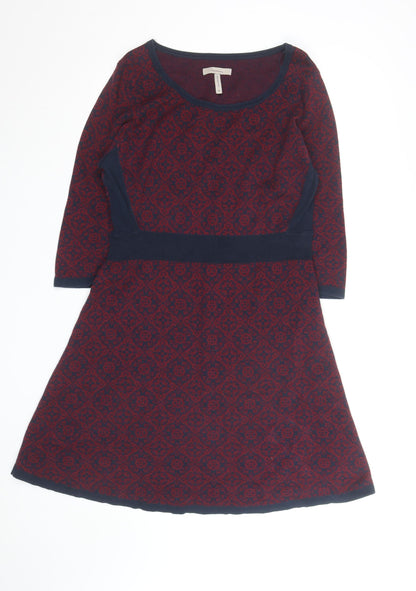 Pepperberry Womens Red Knee Length A-Line Knit Dress Size 16