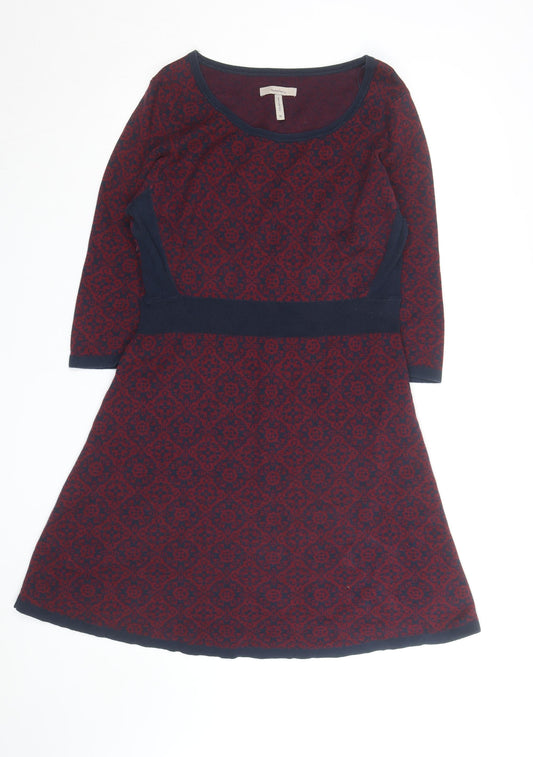 Pepperberry Womens Red Knee Length A-Line Knit Dress Size 16