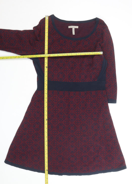 Pepperberry Womens Red Knee Length A-Line Knit Dress Size 16