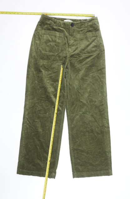 Marks and Spencer Women’s Green Corduroy Trousers Size 12 Regular Fit