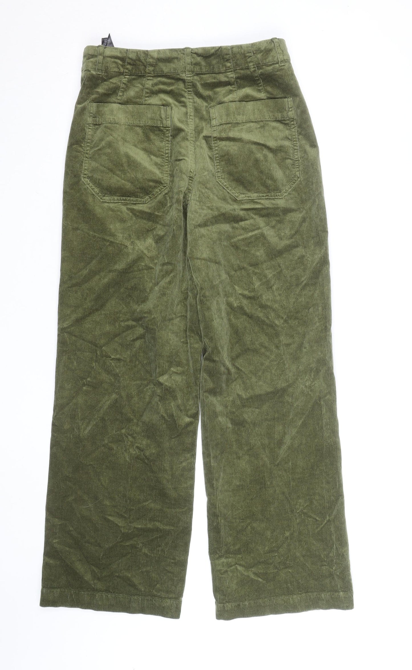 Marks and Spencer Women’s Green Corduroy Trousers Size 12 Regular Fit