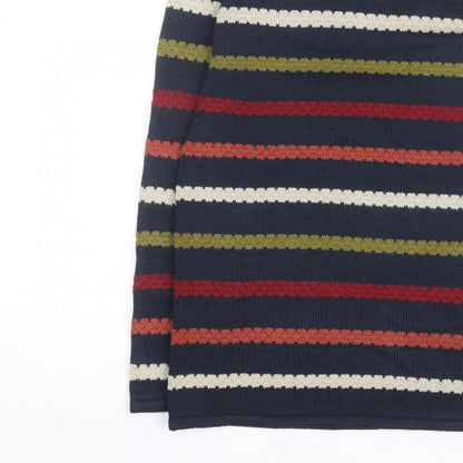 Isle Essentials Unisex Multicoloured Striped Knit Jumper Size S