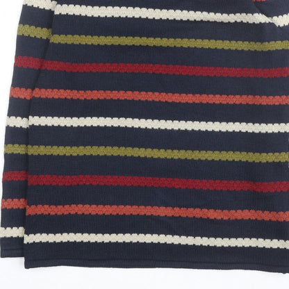 Isle Essentials Unisex Multicoloured Striped Knit Jumper Size S