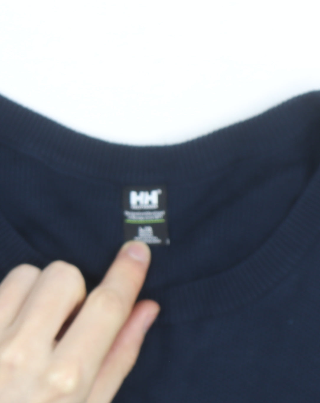 Helly Hansen Men's Blue Striped Cotton Crew Neck Jumper M