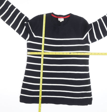 Cambridge Dry Goods Women's Blue Striped Cotton Jumper Size 8