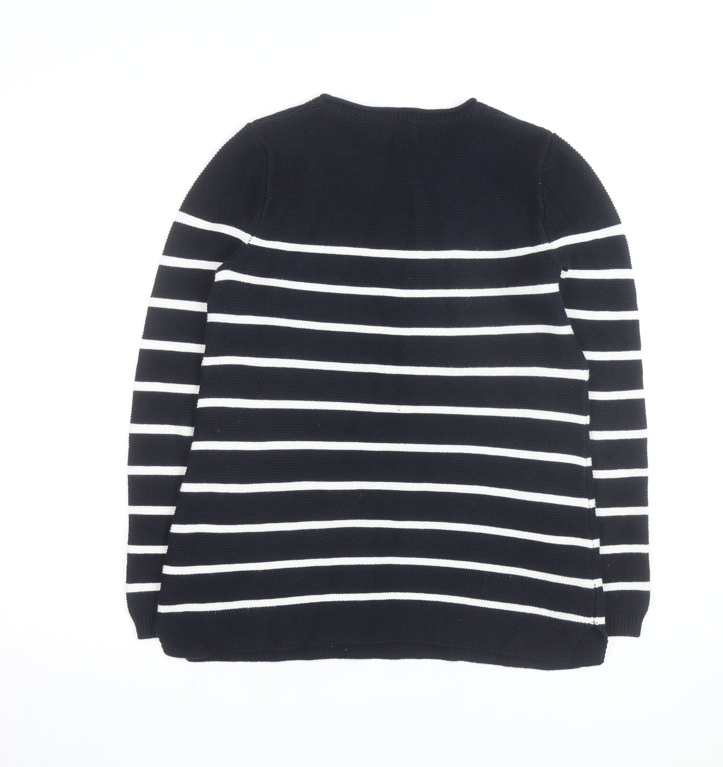 Cambridge Dry Goods Women's Blue Striped Cotton Jumper Size 8