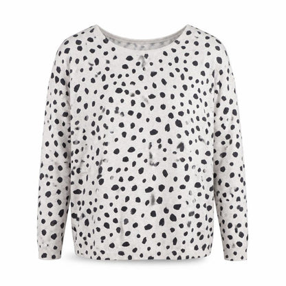 FatFace Women’s White Animal Print Long Sleeve Cotton Top Size 8