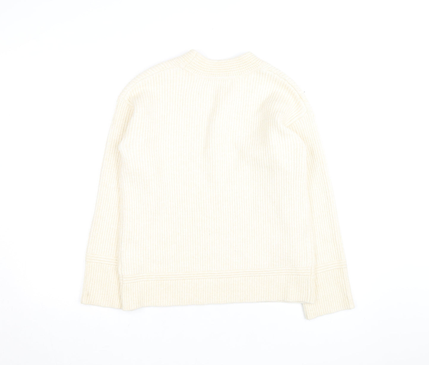 Marks and Spencer Women’s Ivory V-Neck Knit Jumper Size S