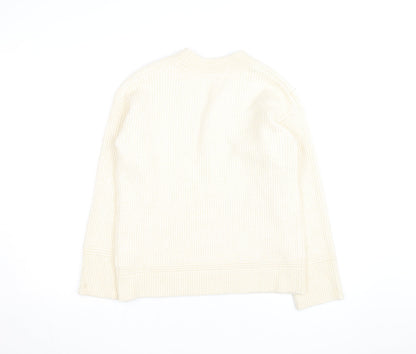 Marks and Spencer Women’s Ivory V-Neck Knit Jumper Size S