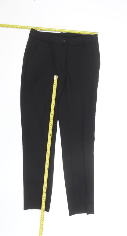 ROSSO35 Women's Black Slim Fit Tailored Trousers Size 12
